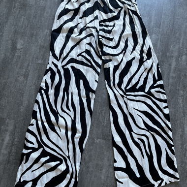 Weite Hose Zebra Schwarz-Weiss