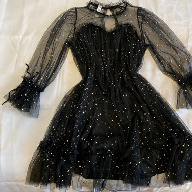 Celestial Dress Black & Gold