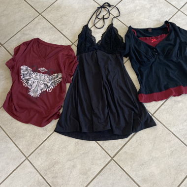 Women’s Clothing Set Black-Red