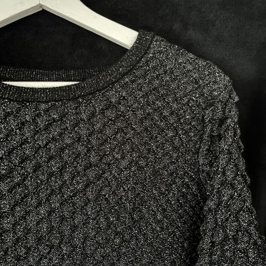 Pull métallique tricoté 3D