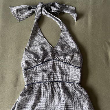 Haut à encolure cheminée façon col roulé en dentelle vintage Babydoll