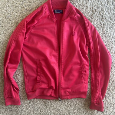 pink fred perry zip jacket