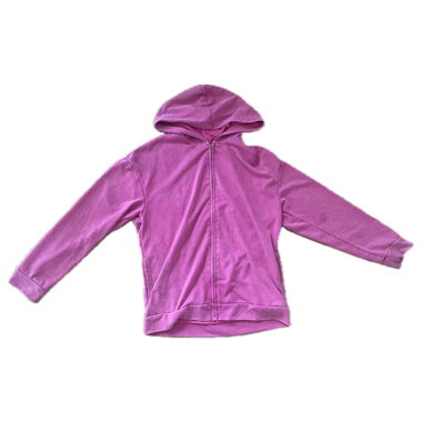 Felpa con cappuccio rosa con chiusura lampo e vestibilità rilassata