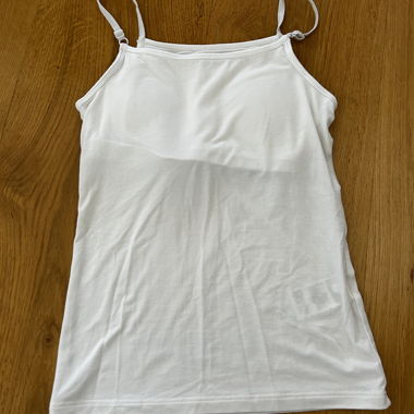 White Uniqlo AIRism Tank Top with Bra Padding