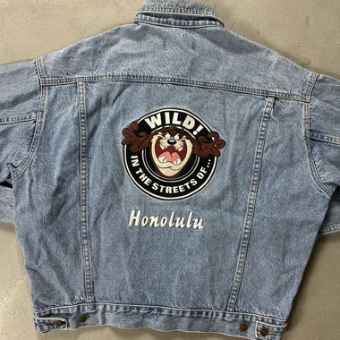 Veste en jean vintage Taz Honolulu 90s Warner Bros
