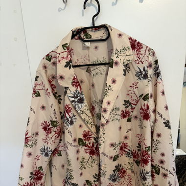 Veste fleurie beige