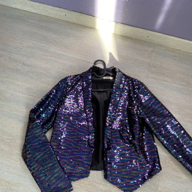 Sequin glitter blazer 