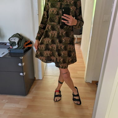 JDY Hemdkleid mit Leopardenmuster