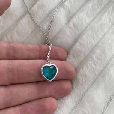 Collier avec pendentif cœur bleu Stroili