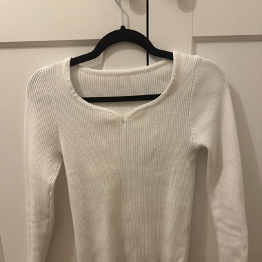 weisses Langarmshirt elegant