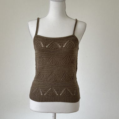 Brown knitted tank top 