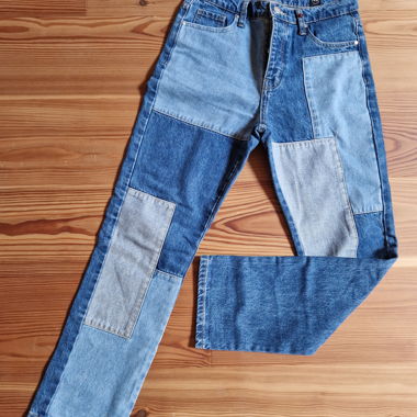 Blue Patchwork Jeans F.A.M.