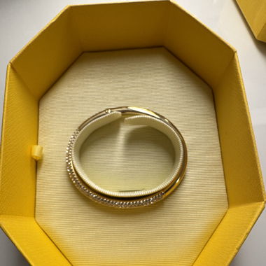 Bracelet-jonc Swarovski doré