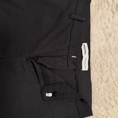 Bershka Grey Fabric Trousers