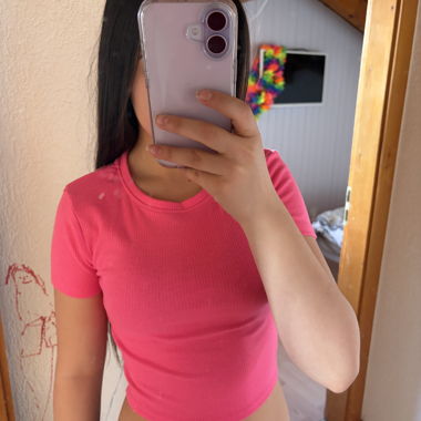 Ribbed Pink Top