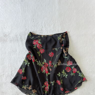 Black Rose Chiffon Slip Rock (S)