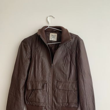 Braune Lederjacke
