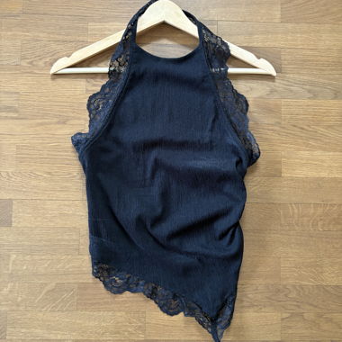 Black Zara halter top with lace