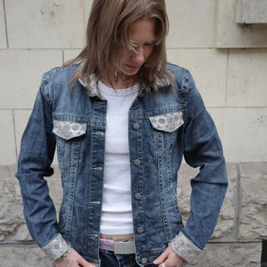Vintage-Jeansjacke mit schönen Details