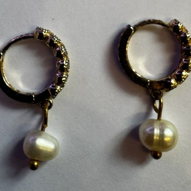 Boucles d'oreilles perles et strass