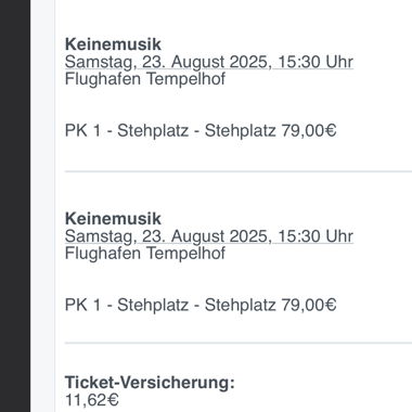 2x Keinemusik Tickets Berlin