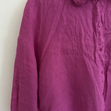 Camicia in lino rosa