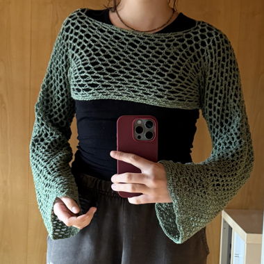 selbst gehäckelter Pulli