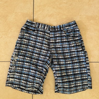 Shorts à carreaux Skinfit bleu/noir
