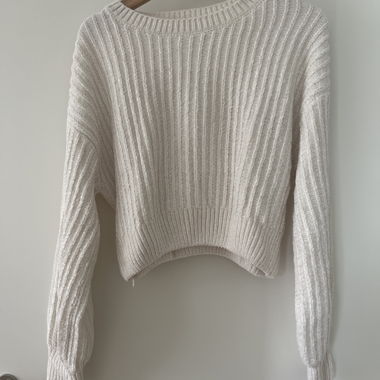 Strickpullover perlenfarbig
