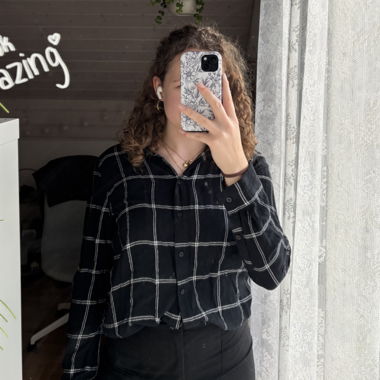 Black Blouse with Glitter