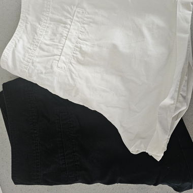 Set di pantaloncini nero e bianco taglia 36
