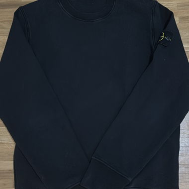 Stone Island black crew neck sweatshirt