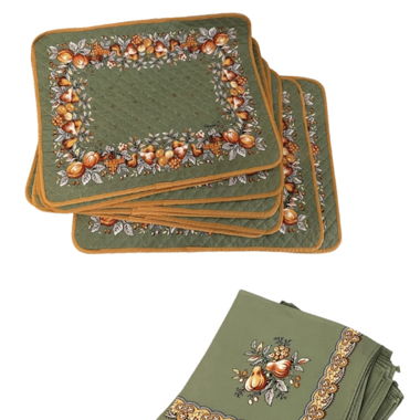 16 serviettes et 8 sets de table Les Olivades 