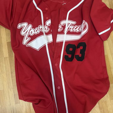 Maglia da baseball rossa 93 vintage Y2K