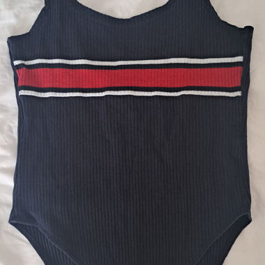 Striped Sleeveless Bodysuit