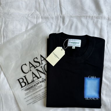 T-shirt Casablanca Noir Bleu