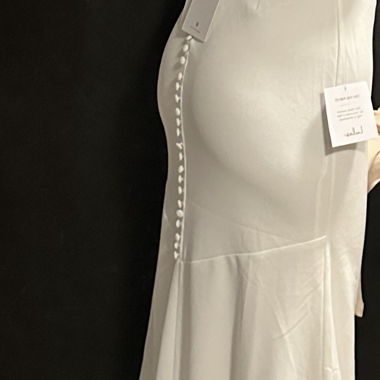 White Wedding Dress with Backless Design