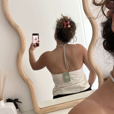 H&M top en satin