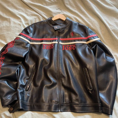 Veste en cuir synthétique AOLONG
