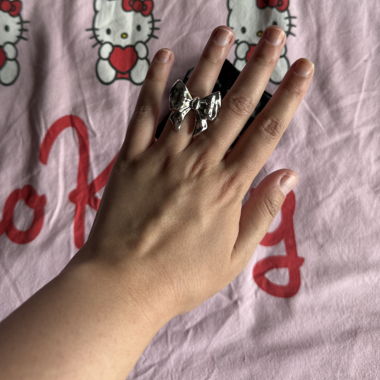 Bague noeud argentée