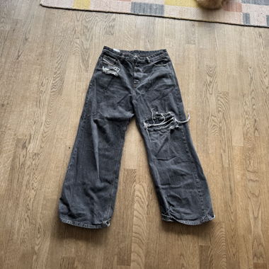 Diesel Distressed Wide Leg Jeans