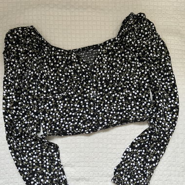 geblümter crop Pullover