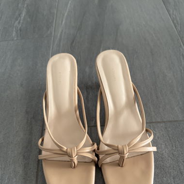 Open toed kitten heels