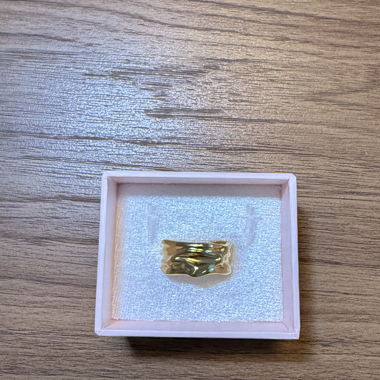 Anello in acciaio inox color oro