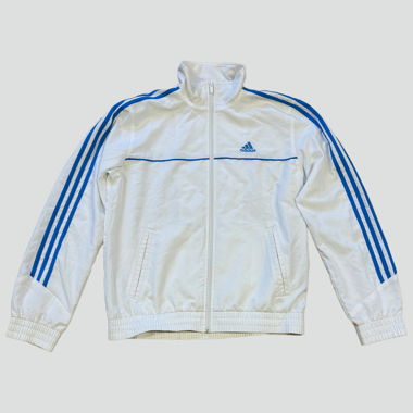 Adidas vintage white raincoat track jacket