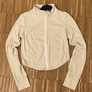 Giacca beige con zip