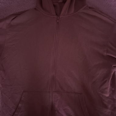 Hoodie à zip bordeaux