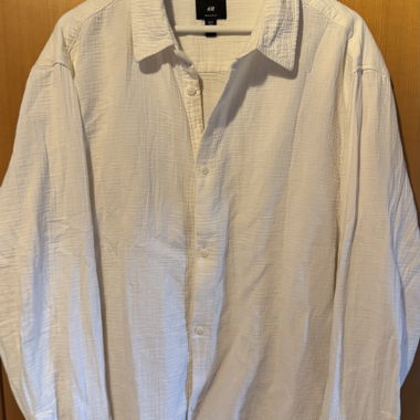 Camicia H&M in seersucker bianco / beige XL - Top