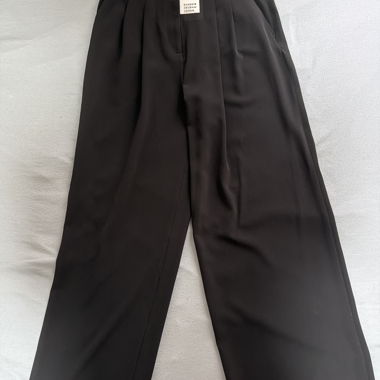 Pantalon ample en tissu noir