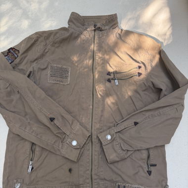 Beige Vintage Harley-Davidson Jacket
